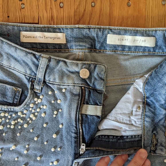 Anthropologie Pearl Detailed Skinny Jeans - Picture 4 of 10